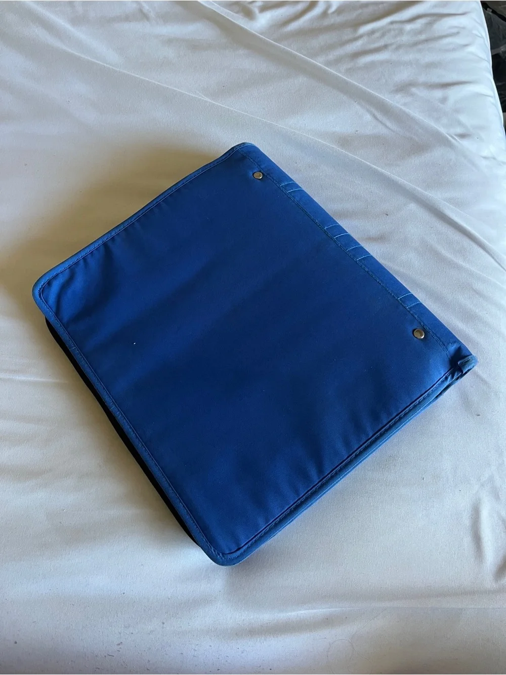 Five Star 2 Inch Zipper Binder Blue Black 3 Ring Zippered Pocket Case Used